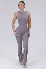 Backless Jumpsuit Beige