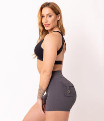 Shorts con tope fruncido Contour