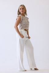 Chloe ruffle Sleeve sweater