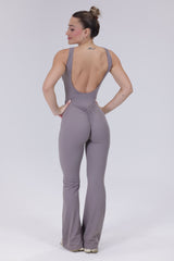 Backless Jumpsuit Beige