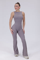 Backless Jumpsuit Beige