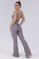 Backless Jumpsuit Beige