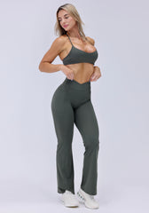 Olive Flare Pants