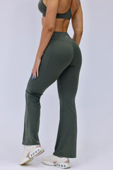 Olive Flare Pants