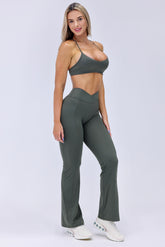 Olive Flare Pants
