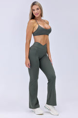 Olive Flare Pants