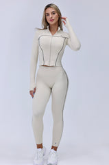 Taupe Slim Fit Jacket