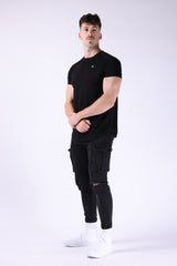 T Fit Basic Mens T shirt (Black)