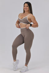 Taupe Contrast Leggings