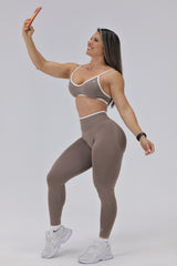 Taupe Contrast Leggings