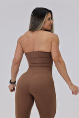 Mocha Sculpt Flare Jumpsuit