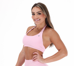 FlowerBomb Pink Top Sports Bra