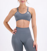 Active Motion Gray Sports Bra