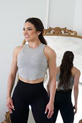 Sentindo o meu melhor - Regata básica “Cinza”