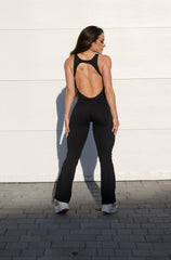 Black Slay Flare Jumpsuit