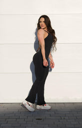 Black Slay Flare Jumpsuit