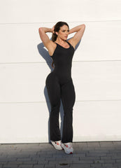 Black Slay Flare Jumpsuit