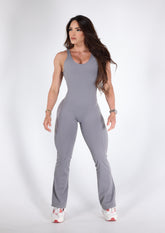 Open Back Flare Jumpsuit