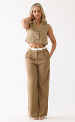 Glam Waist Pants with Contrast Detail