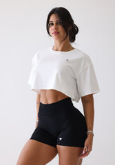 T FIT White Crop Top