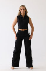 Side contrast zipper Vest