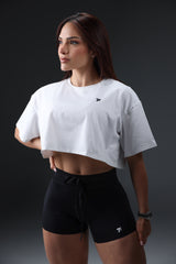 T FIT White Crop Top