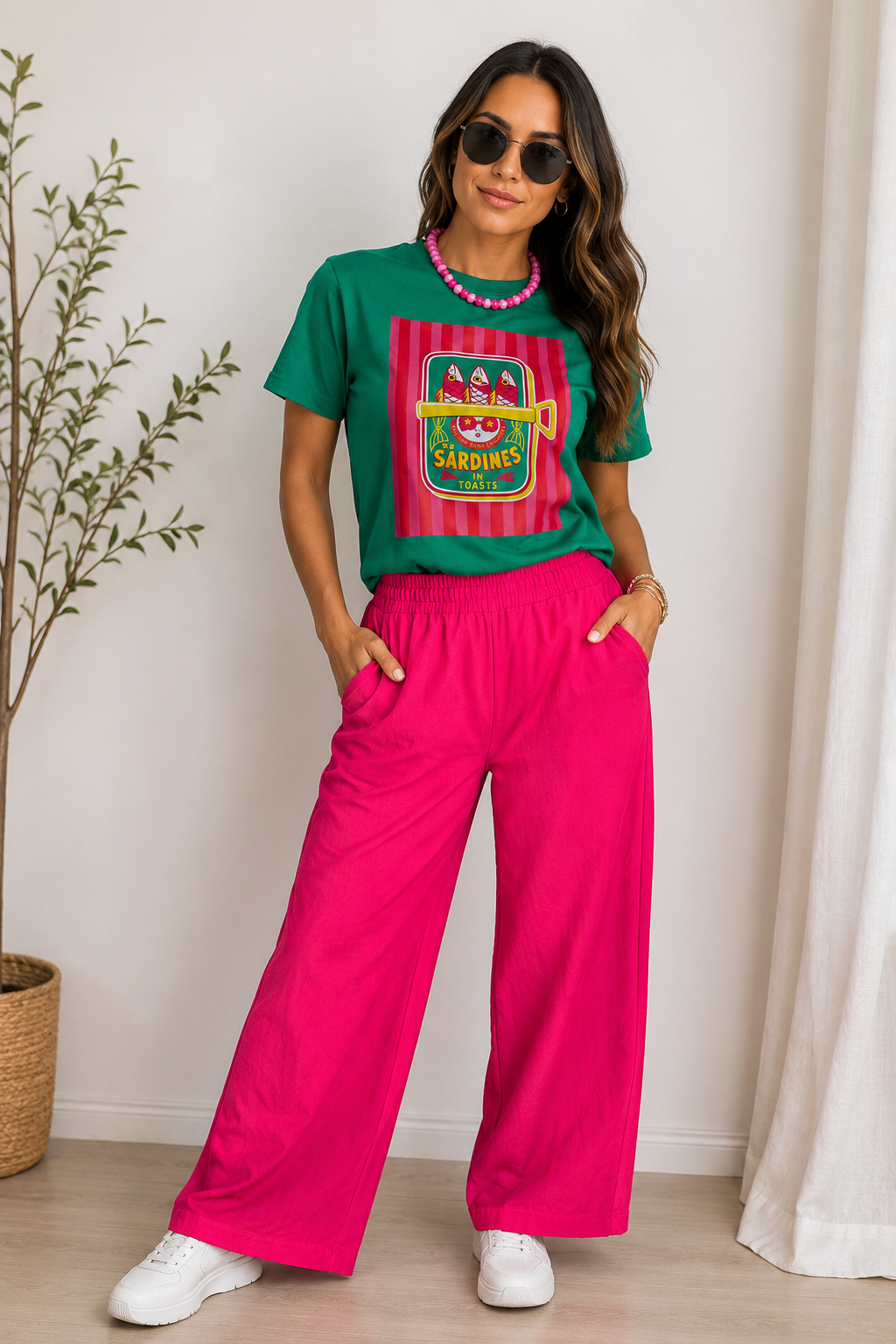 Pink sardines shirt