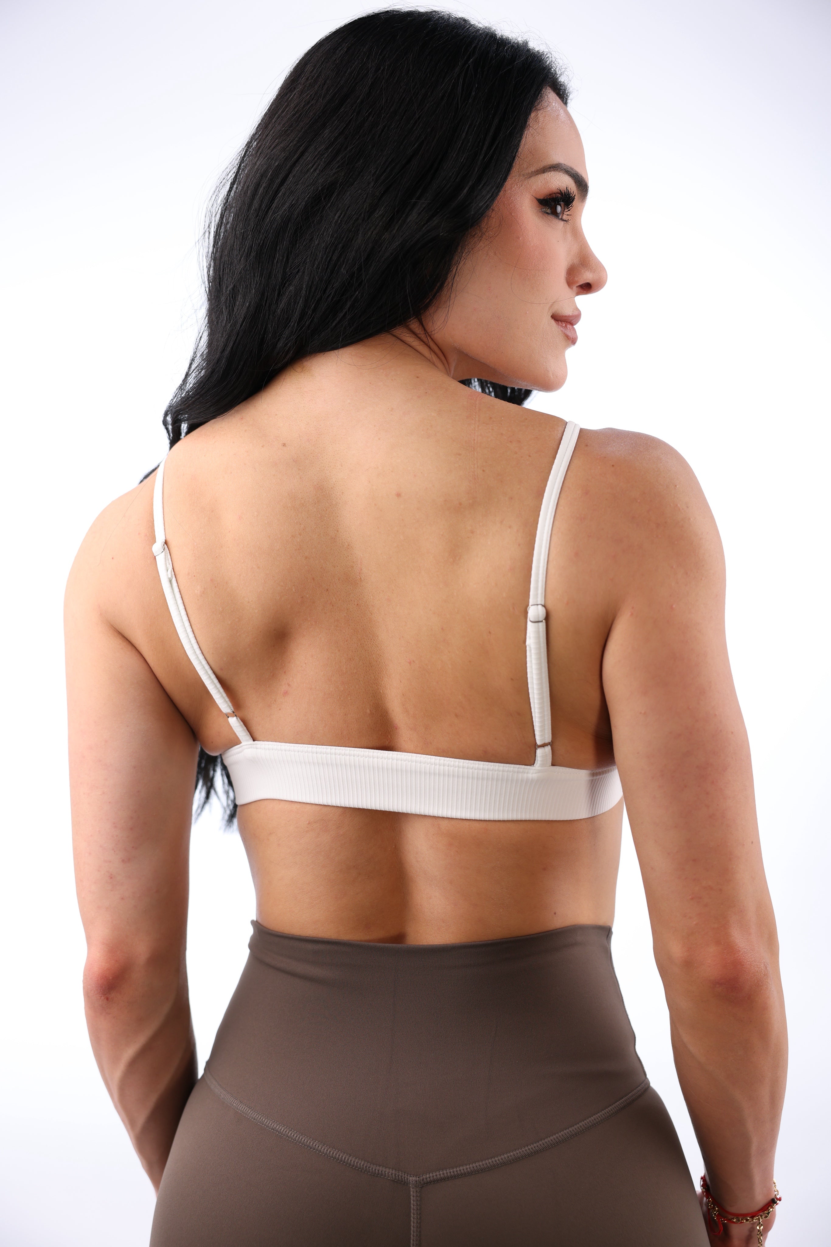 White Ribbed Bra