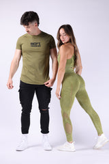 T Fit Basic Mens T shirt (Dark Green)